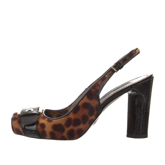DOLCE AND GABBANA ponyhair slingback leopard pumps (Authentic pre-loved) - Picture 2 of 5
